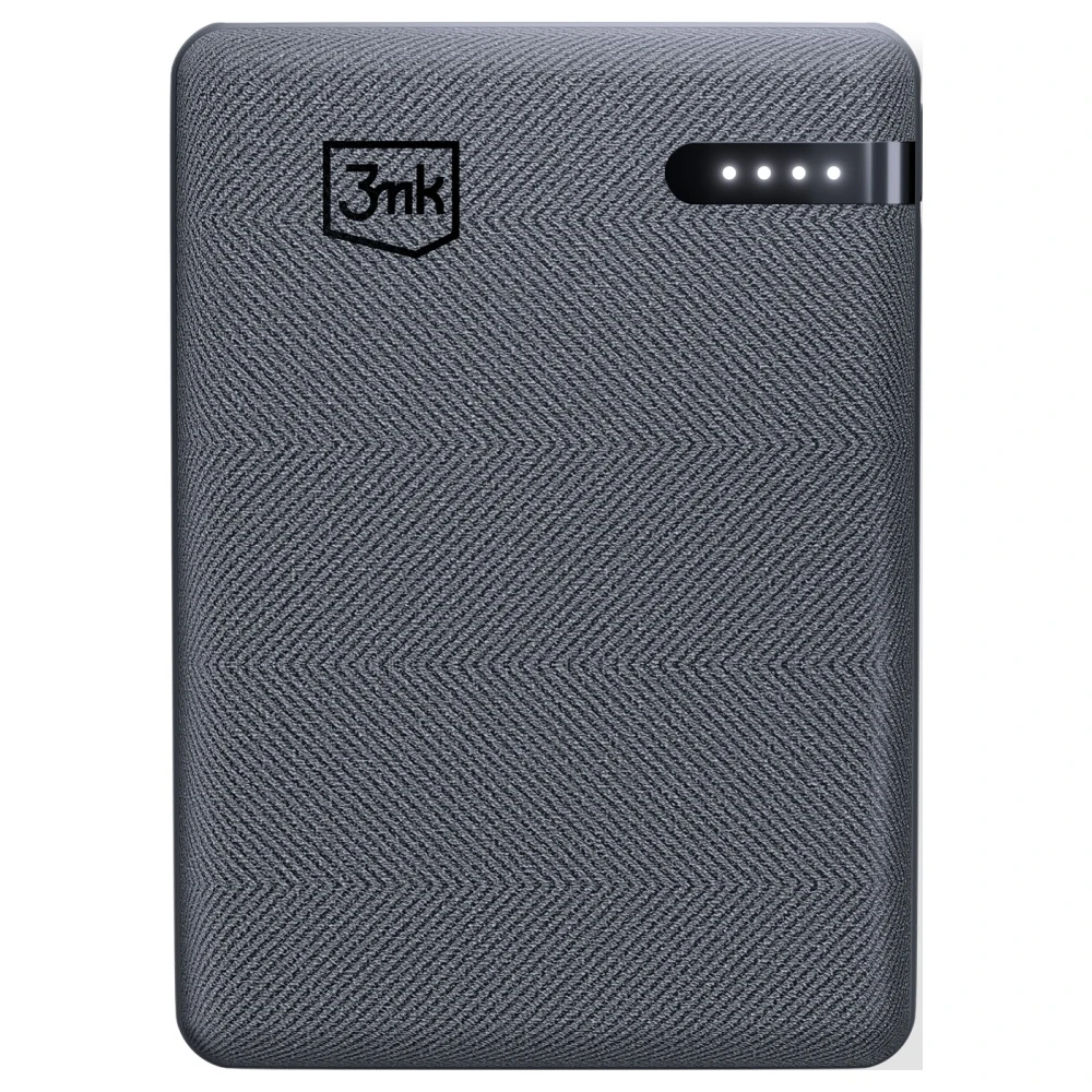 3Mk apsaugos priedai - 3mk kišeninė išorinė baterija 5000 mAh 12 W USB 1C-Pilkas