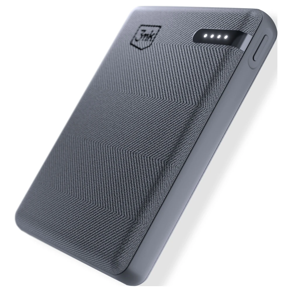 3Mk apsaugos priedai - 3mk kišeninė išorinė baterija 5000 mAh 12 W USB 1C-Pilkas