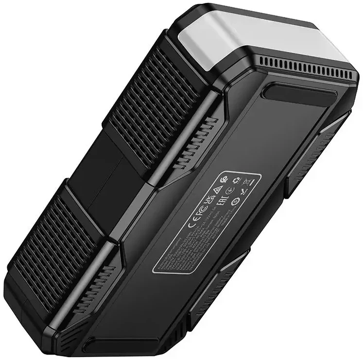 Powerbank 8000 mAh 2,4A 18W with a car jump-start function and air pump Hoco QS6 juodas