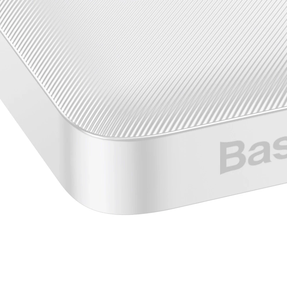 LiPo išorinis akumuliatorius (Powerbank) 10000mAh 15W 5V 3A 2xUSB + USB C Bipow baltas BASEUS
