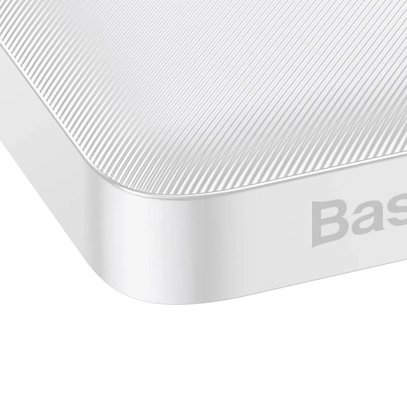 LiPo išorinis akumuliatorius (Powerbank) 10000mAh 15W 5V 3A 2xUSB + USB C Bipow baltas BASEUS