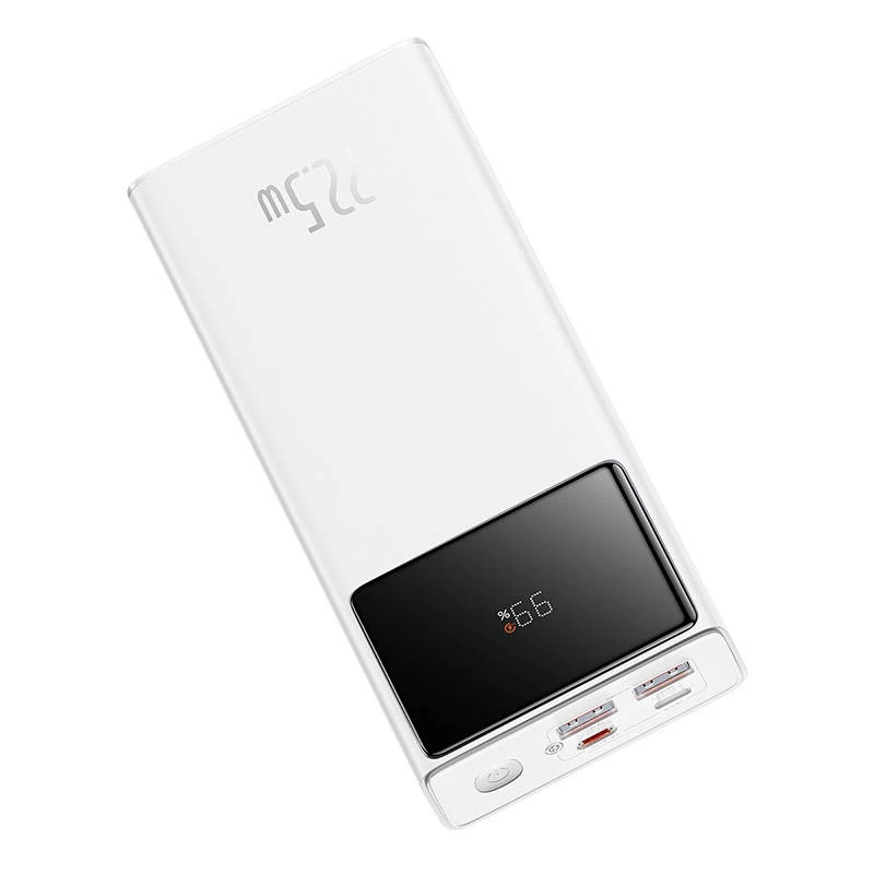 „Baseus Star-Lord Powerbank“, 20 000 mAh, 2 x USB, USB-C, 22,5 W (balta)