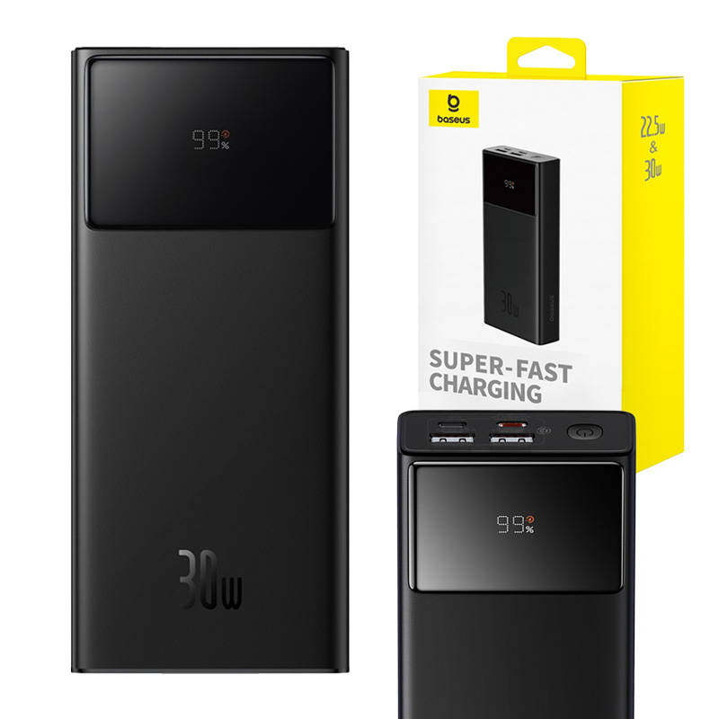Powerbank Baseus Star-Lord 20000mAh, 30W (juoda)