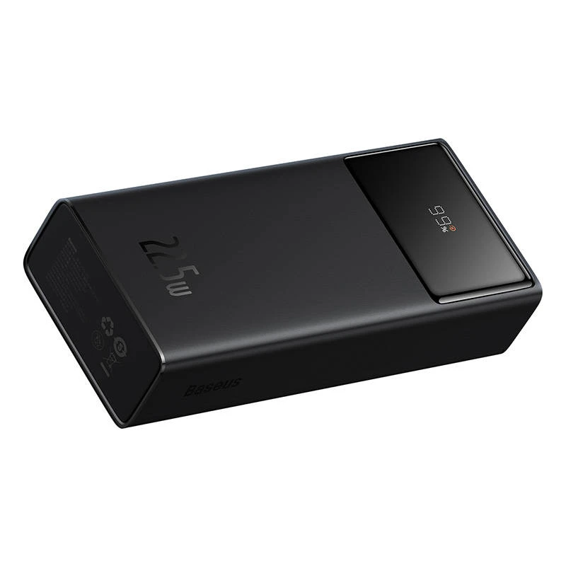 Baseus Star-Lord Powerbank, 30 000 mAh, USB, USB-C, 22.5 W (fekete)