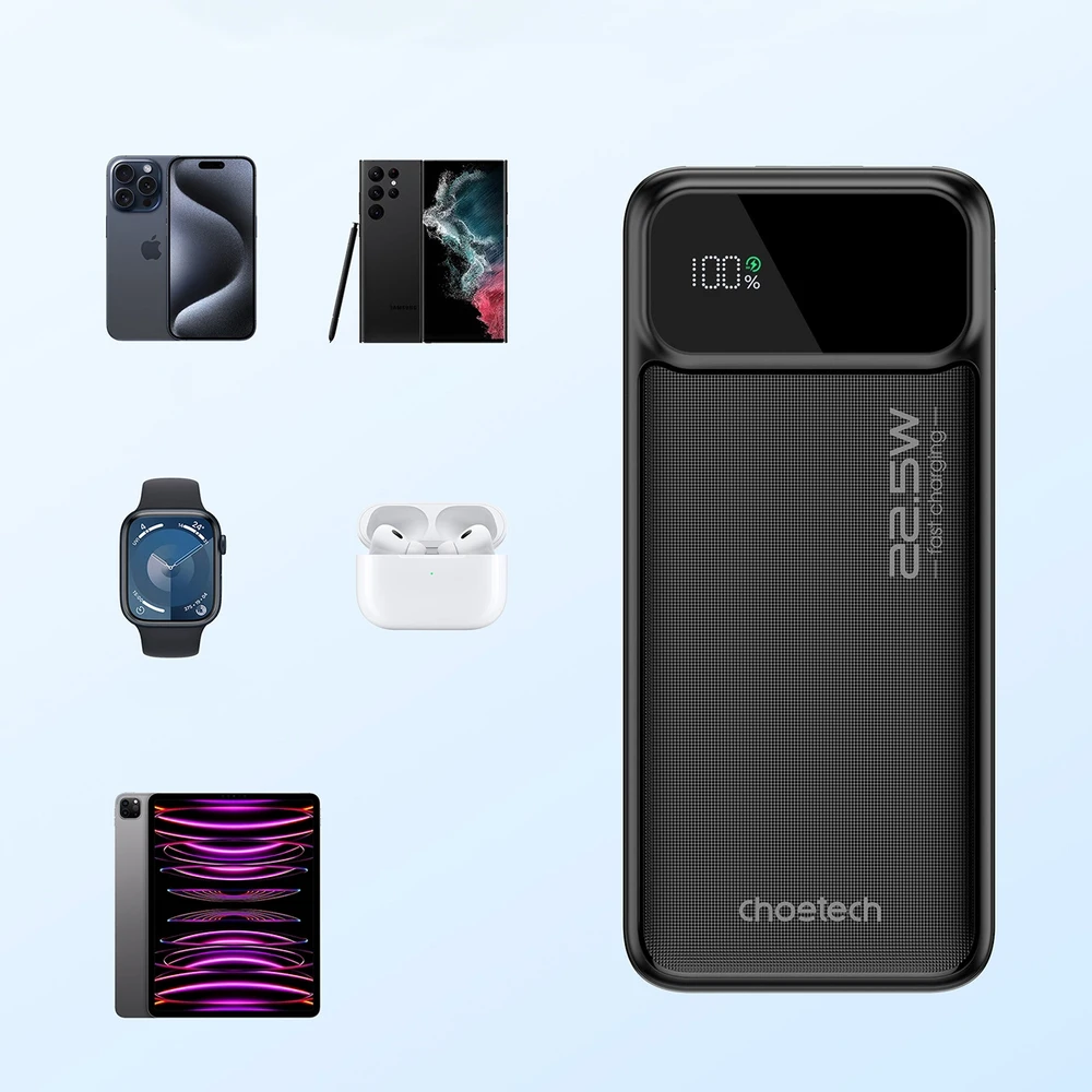 Išorinė baterija Power Bank Choetech B728 22.5W 10000mAh juoda