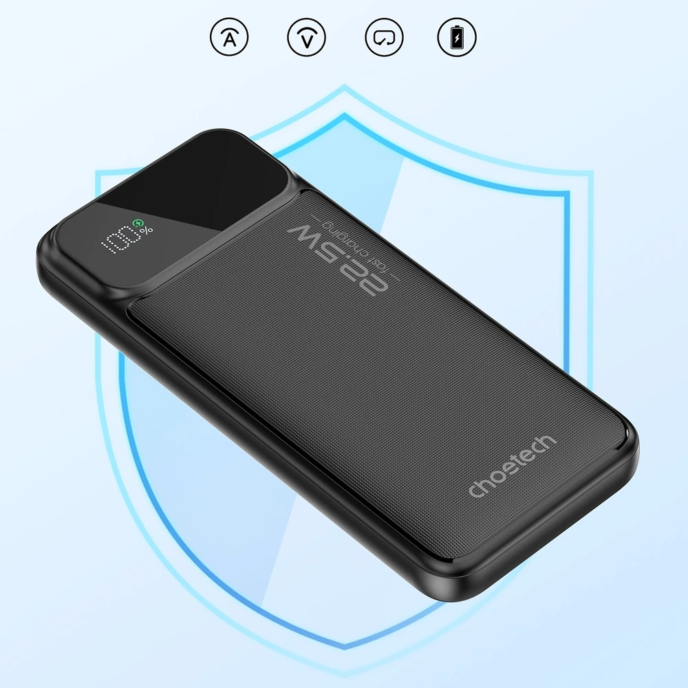Išorinė baterija Power Bank Choetech B728 22.5W 10000mAh juoda