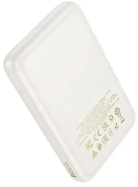 Powerbank compatible with MagSafe Hoco 10000 mAh QC PD 2A 20W J141 milky baltas