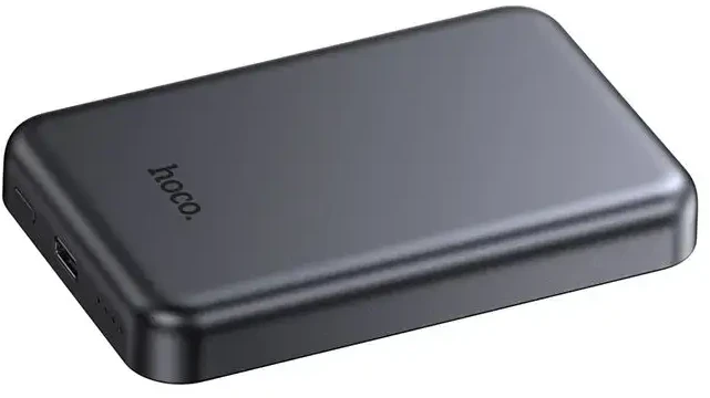 Nešiojamoji baterija, suderinama su „MagSafe Hoco“, 5000 mAh, 2A, 5W, J160, metalo pilka
