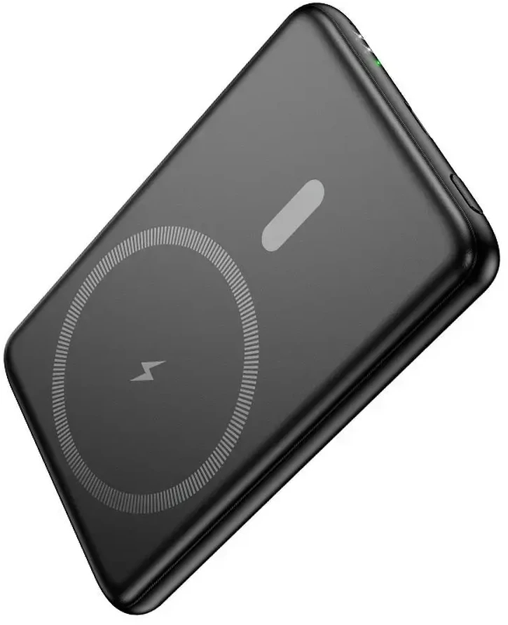 Išorinė baterija, suderinama su „MagSafe Hoco 5000 mAh QC PD 2A 20W“, itin plona, J140A, juoda