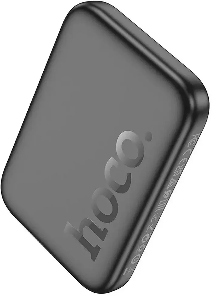 Nešiojamoji baterija, suderinama su „MagSafe Hoco 5000 mAh QC PD 18W J117“, juoda