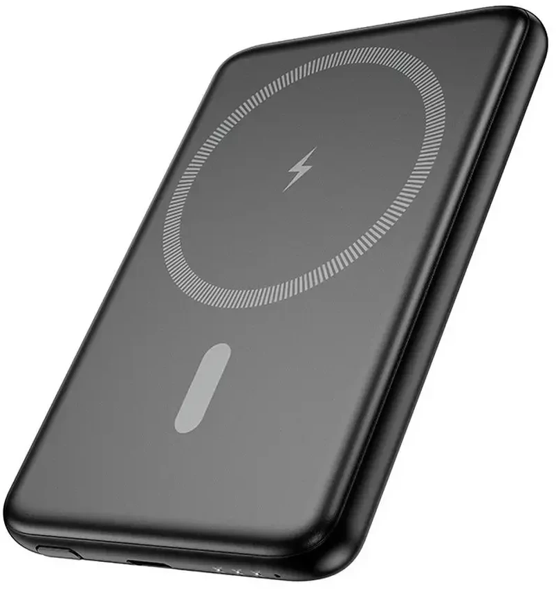Išorinė baterija, suderinama su „MagSafe Hoco 5000 mAh QC PD 2A 20W“, itin plona, J140A, juoda