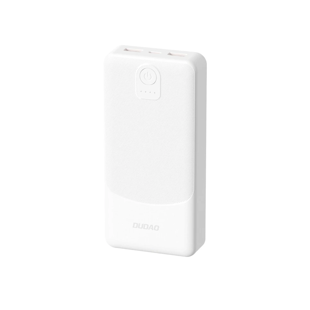 Powerbank Dudao K10 10000mAh 2.4A 2 x USB-A - baltos spalvos