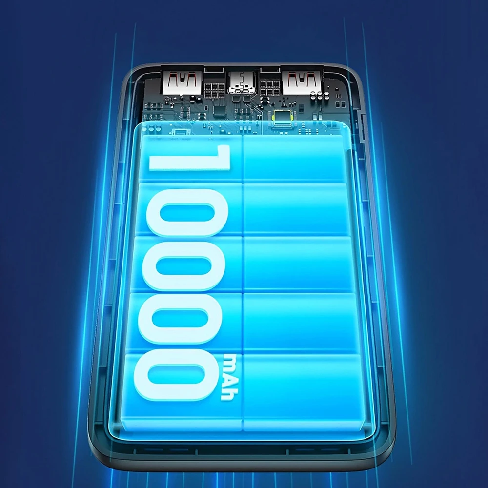 Powerbank Dudao K18-1B 10000mAh USB-A / USB-C / Micro USB - juodos spalvos
