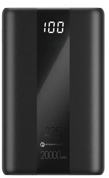 Nešiojamoji baterija Forcell F-Energy Energo P20K2 QC3.0 PD 3A 22,5W 20000 mAh juoda