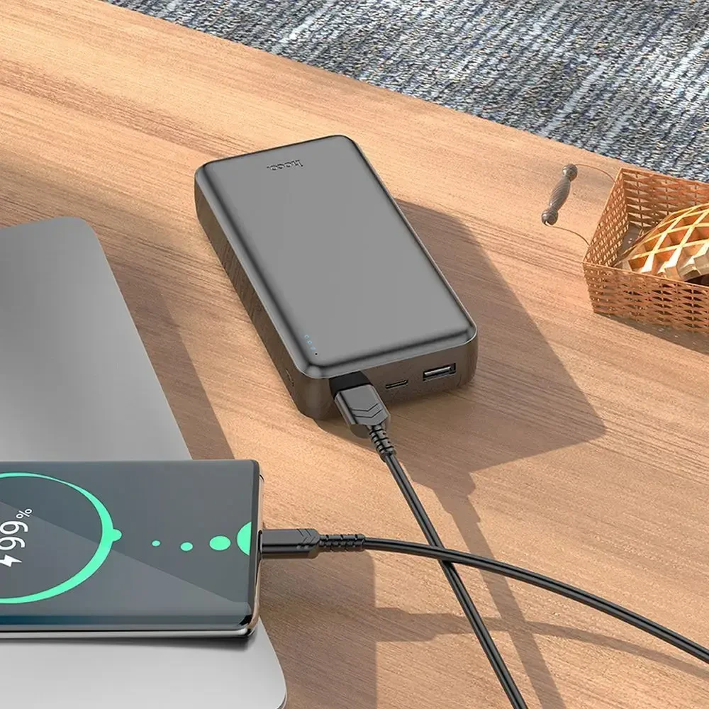 Išorinė baterija Power Bank Hoco J100A 2xUSB-A 20000mAh juodas