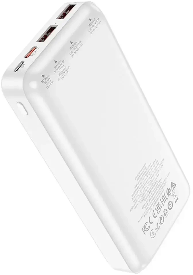 Išorinė baterija Power Bank Hoco J101A PD 20W+Quick Charge 3.0 22.5W 20000mAh balta