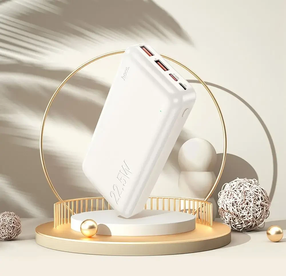 Išorinė baterija Power Bank Hoco J101A PD 20W+Quick Charge 3.0 22.5W 20000mAh balta