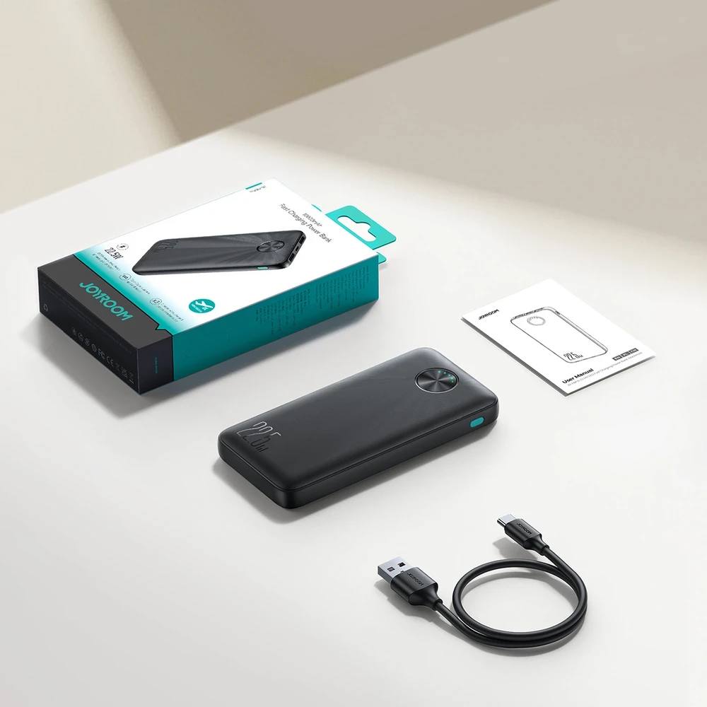 Išorinė baterija Power Bank Joyroom JR-PBF15 22.5W 10000mAh juoda