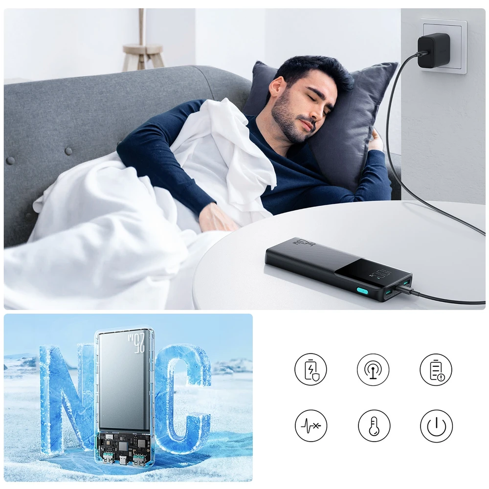 Išorinė baterija Power Bank Joyroom JR-PBF20 22.5W 10000mAh juoda