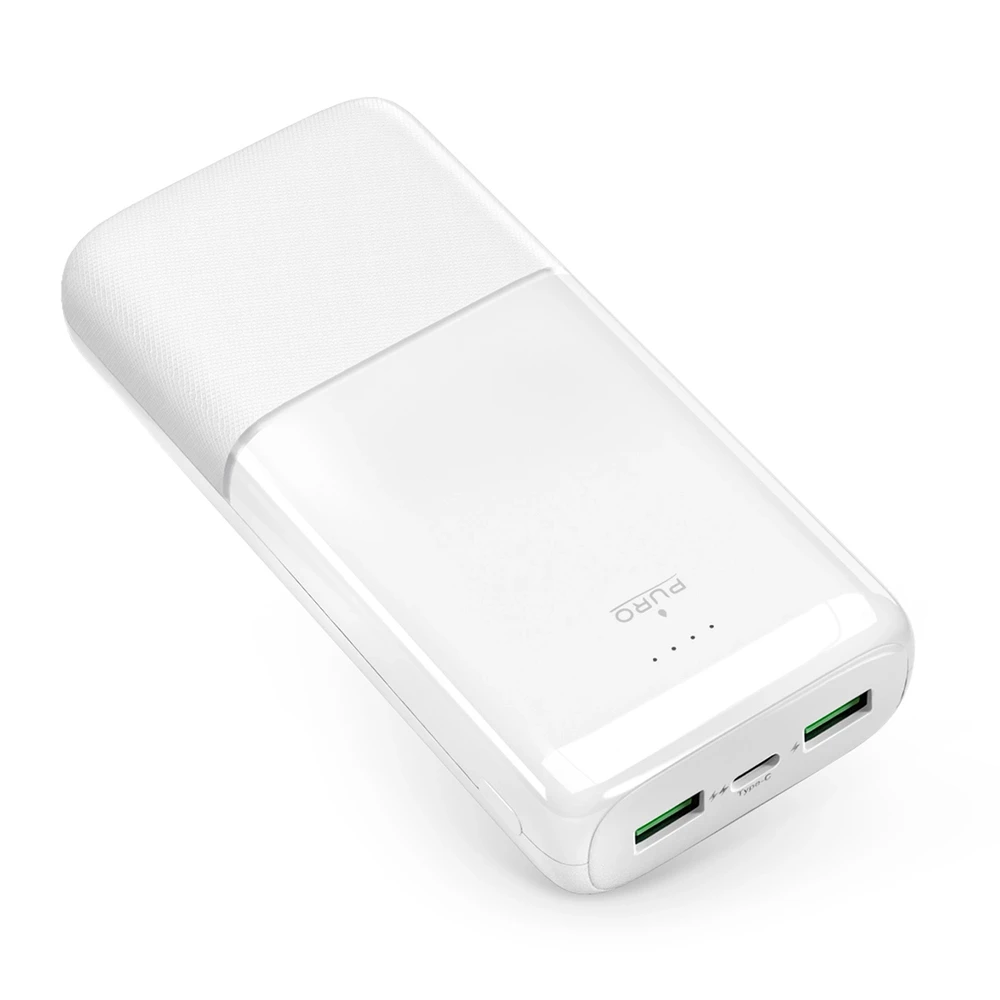 Powerbank Puro DAILY 20 PLUS 20000mAh 2x USB-A / 1x USB-C 22,5W PD AFC - balta