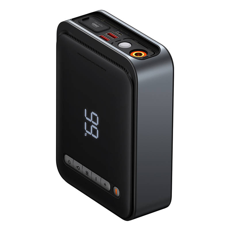 Išorinis akumuliatorius/starteris + kompresorius 2in1 Baseus Super Energy automobilinis Jump Starter, 8000mAh, 1000A USB - juodas