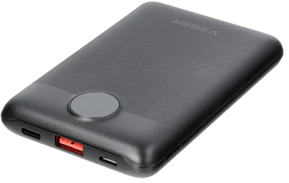 Išorinė baterija POWER BANK VEGER S11 10000mAh (Type-C; MicroUSB; 22.5W) juoda