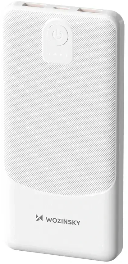 Wozinsky Wpower WPBBK-3 10000 mAh 10W 2x USB-A 2A Powerbank - baltas
