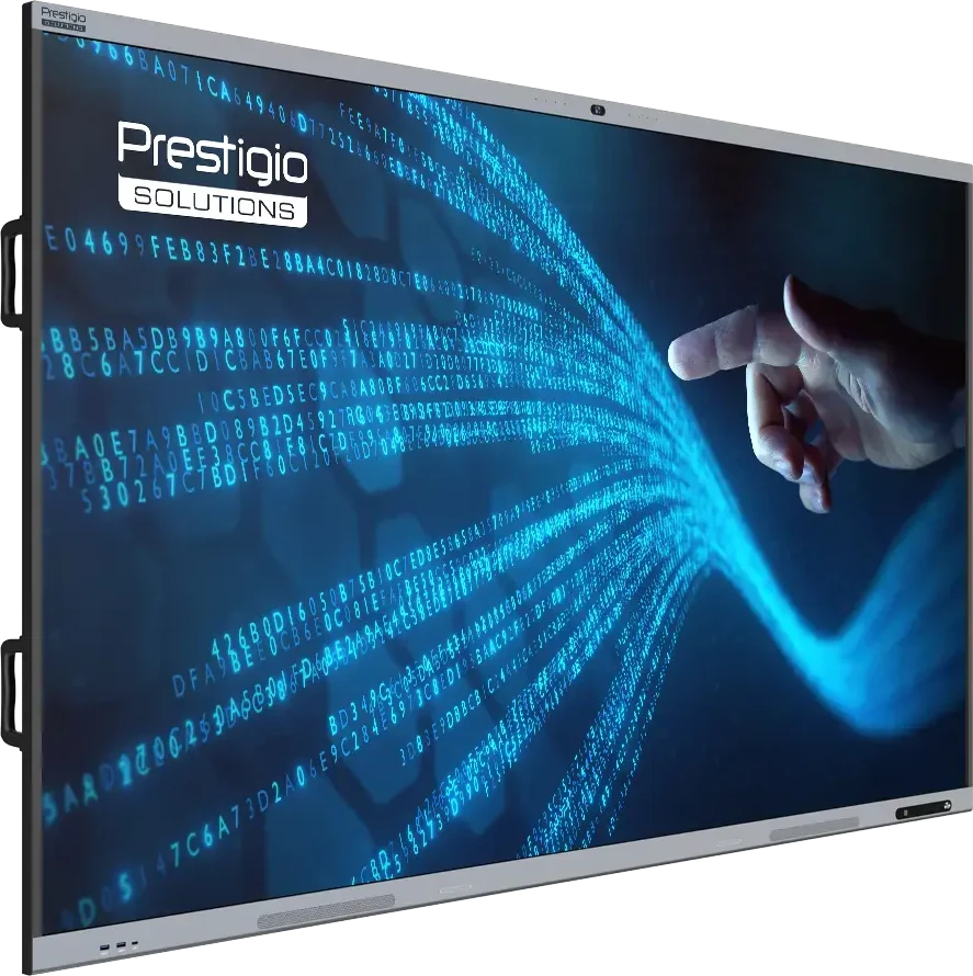 „PRESTIGIO SOLUTIONS“ daugiafunkcis monitorius 65 colių „Light+ Gen 2“, „Android 13“, „Google EDLA“, dirbtinio intelekto kamera, 16/128 GB