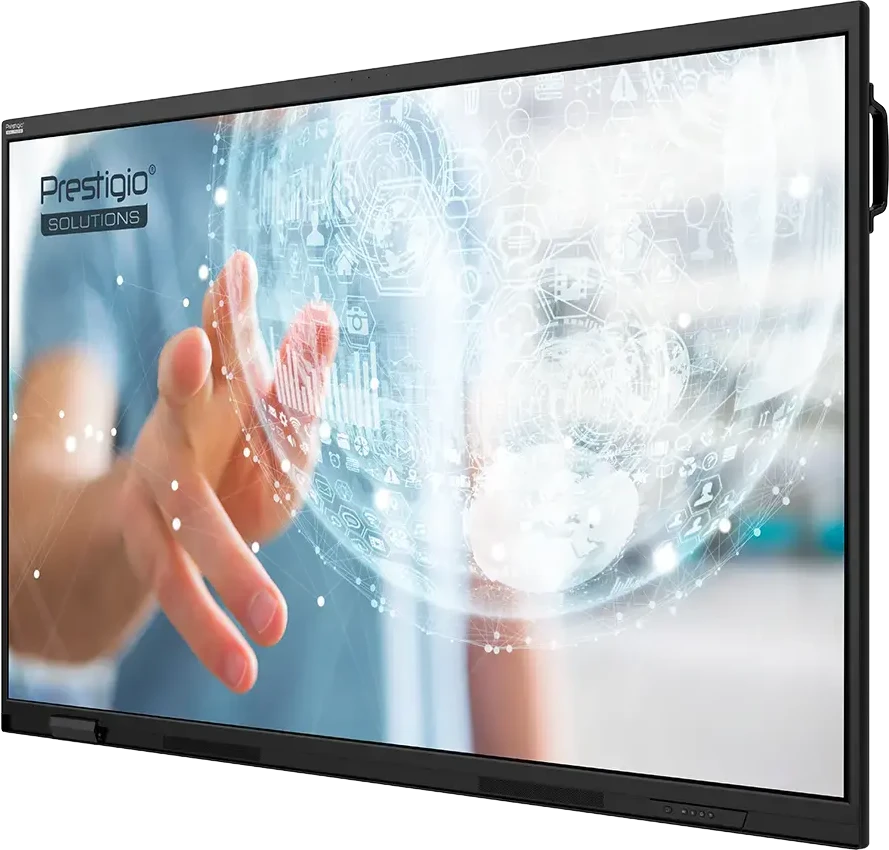PRESTIGIO SOLUTIONS Multiboard 86-inch Light Series Gen 7, Android 14, Google EDLA, AI button, 8/128GB, 50TP, juodas