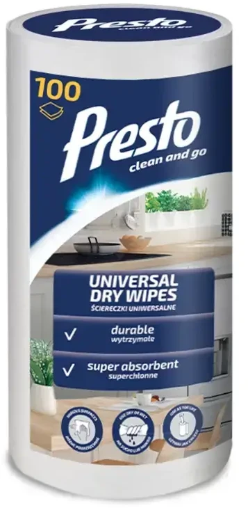 Osram PRESTO sausos universalios servetėlės ritinėlyje, 100 vnt.