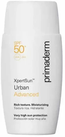 Primaderm Singuladerm XpertSun Urban Advanced SPF50+ sodrios tekstūros kremas, 50 ml