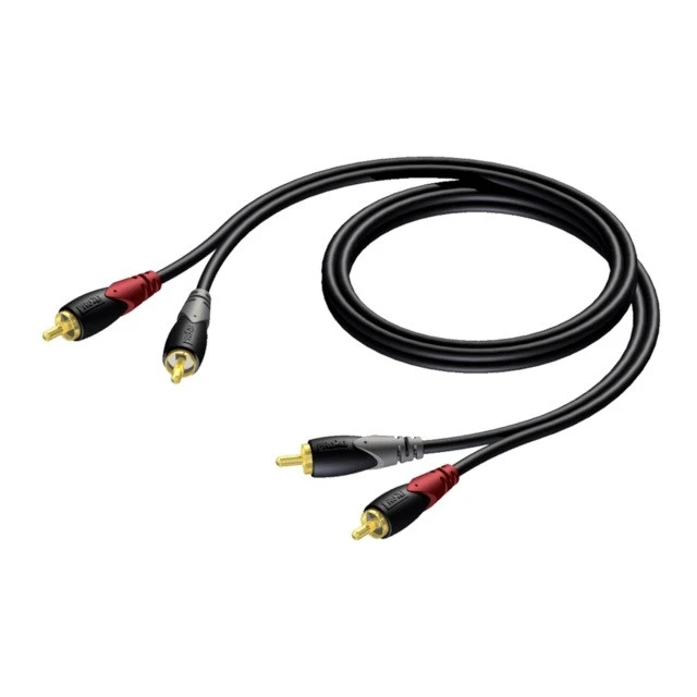 Audio laidas 2xRCA su spalvotomis jungčių galvutėmis