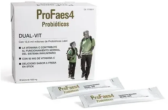 Profaes4 Faes Farma Profaes 4 probiotikai dvigubos lazdelės vitaminai 30