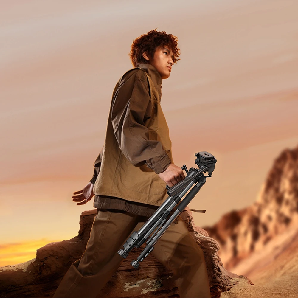 Professional Ugreen LP661 tripod for and cameras - juodos spalvos and pilkos spalvos