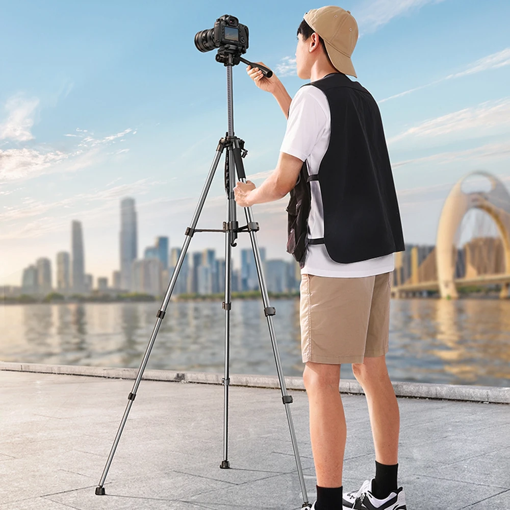 Professional Ugreen LP661 tripod for and cameras - juodos spalvos and pilkos spalvos