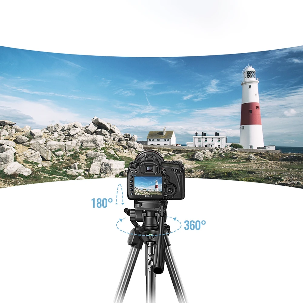 Professional Ugreen LP661 tripod for and cameras - juodos spalvos and pilkos spalvos
