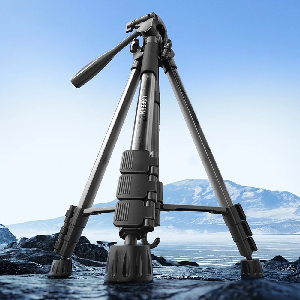 Professional Ugreen LP661 tripod for and cameras - juodos spalvos and pilkos spalvos