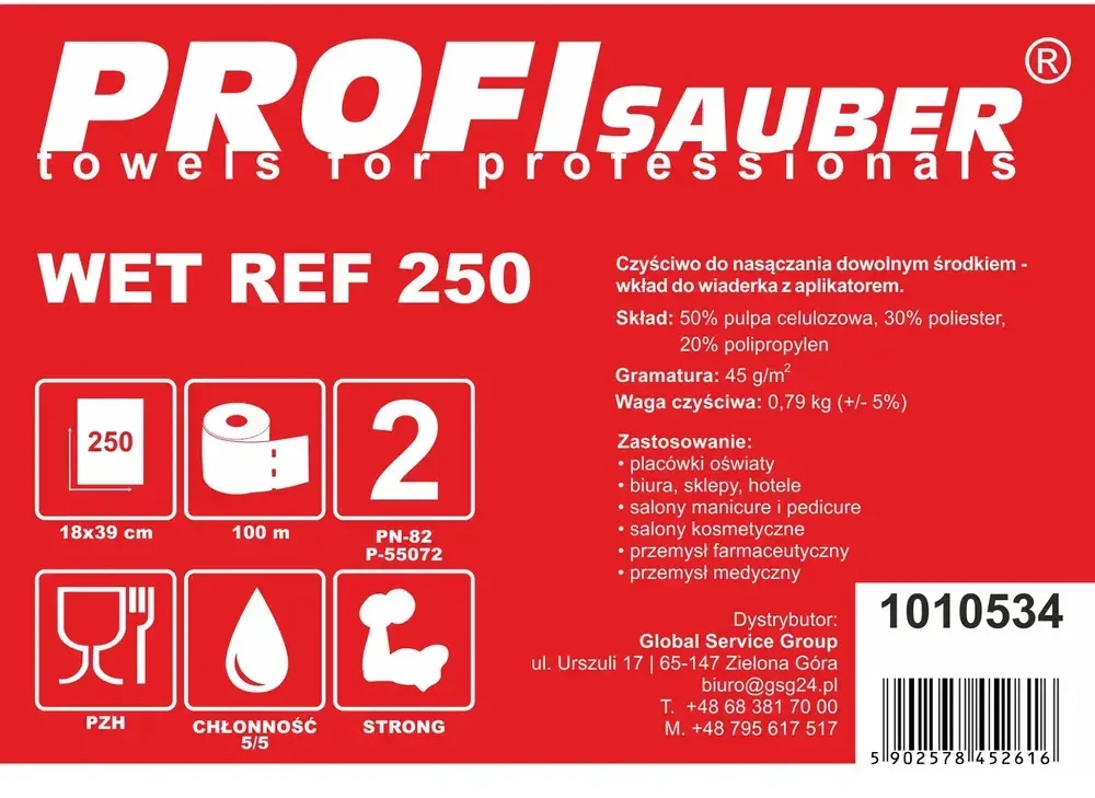Profi Sauber Šluostės ProfiSauber WET REF 250 mirkymo kibirui - INSERT