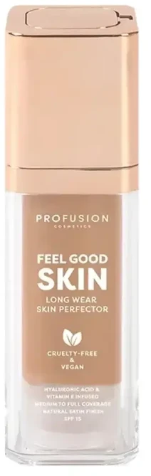 Profusion Cosmetics Feel Good Skin Satin Finish Liquid Foundation 300 Medium SPF 15, 30 ml