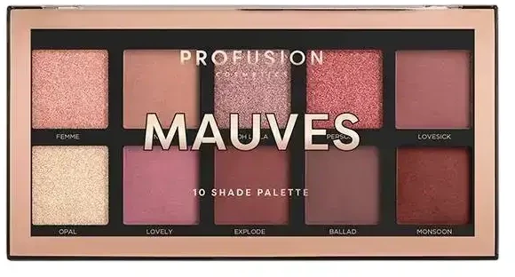 Profusion Cosmetics Profusion Eyeshadow Palette Mauves 10 Shades, 103 g