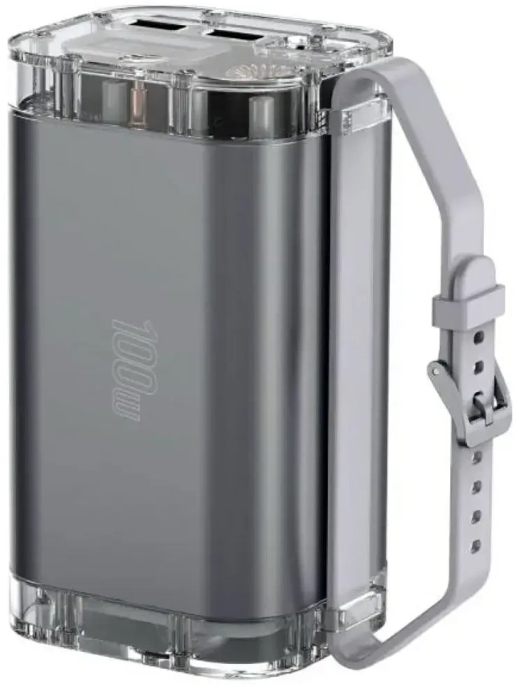 4smarts Lucid Ultra Power Bank | 40,000 mAh | 100W | USB-C, USB-A | pilka