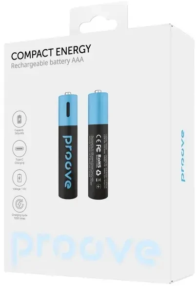 Proove AAA Batteries 740mWh 2pcs juodas