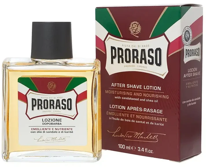 Odą maitinantis losjonas po skutimosi Proraso Red Line After Shave Lotion, 100 ml