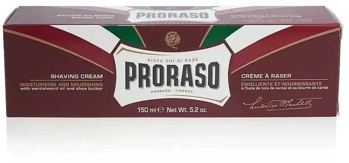 Proraso Red Line Shaving Cream Odą maitinantis skutimosi kremas, 150 ml
