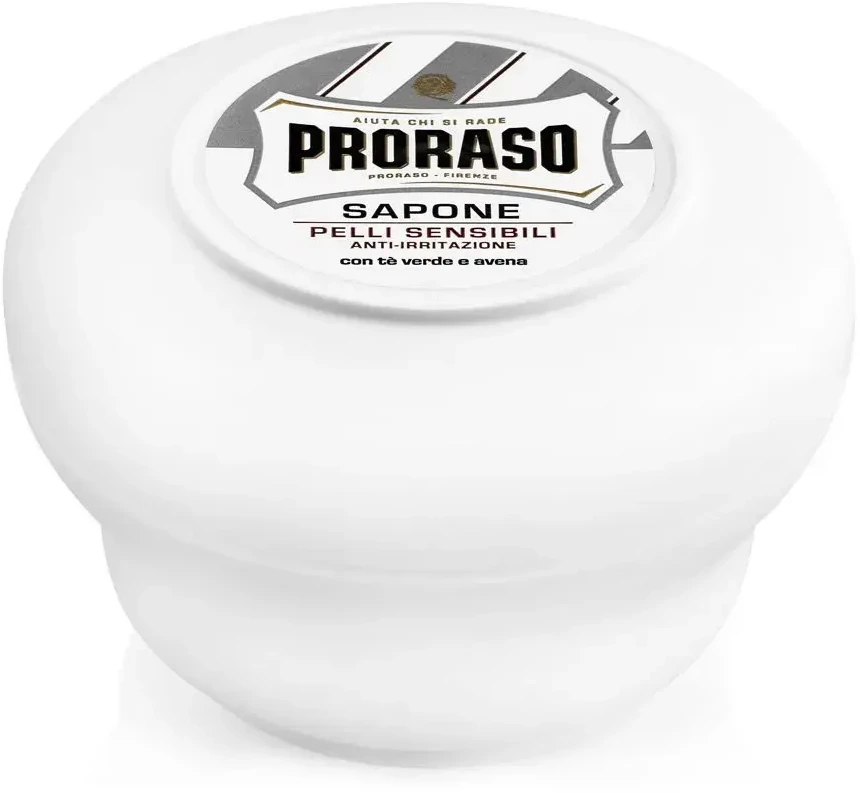 Skutimosi muilas jautriai odai Proraso White Line Shaving Soap In a Jar, 150 ml