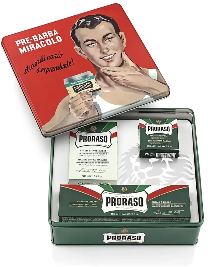 Proraso Gino Vintage Shaving Kit Vintažinis rinkinys skutimuisi