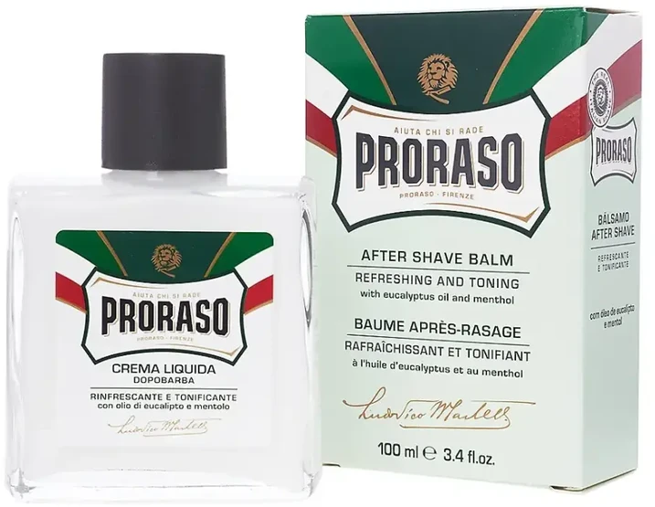 Proraso Žalias Line After Shave Balm Gaivinantis balzamas po skutimosi, 100 ml