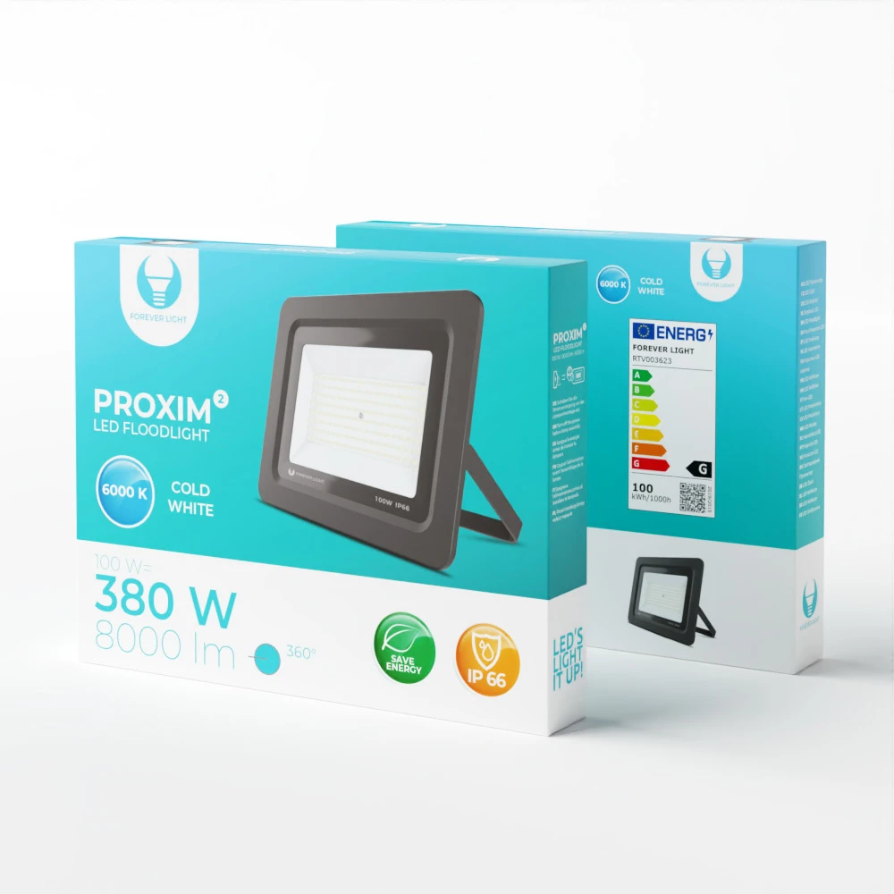 TelForceone Prožektorius LED PROXIM II 100W |6000K| IP66 Forever Light