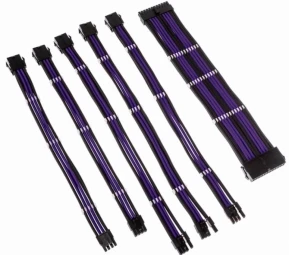 Kolink Core Adept Braided Cable Extension Kit - Jet Juodas/Titan Violetinė