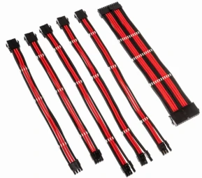 Kolink Core Adept Braided Cable Extension Kit – juodos spalvos/raudonos spalvos